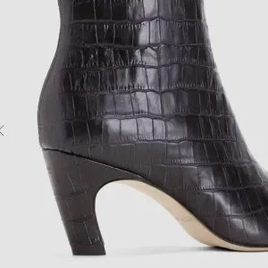 Stivale Al Ginocchio Da Donna In Camoscio Elasticizzato E Pelle Nera Con Laccio E Mezza Cerniera Tacco 7 600707